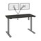 Bestar Bestar Upstand 48W x 24D Standing Desk with Dual Monitor Arm in deep grey 175860-000032 - alternate 1